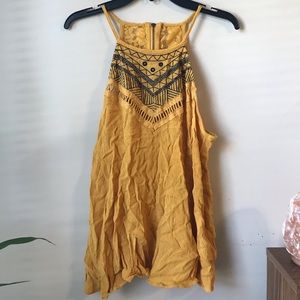 Mustard Yellow Tank with Zipper back